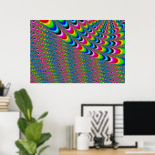 Poster Jeu de couleurs - Art fractal (Bureau à domicile)