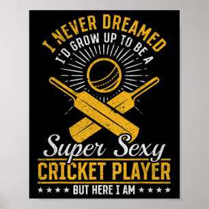 Poster Jeu de cricket Cricketing - Super joueur de cricke