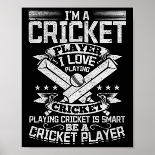 Poster Jeu de cricket - Jouer au cricket est intelligent