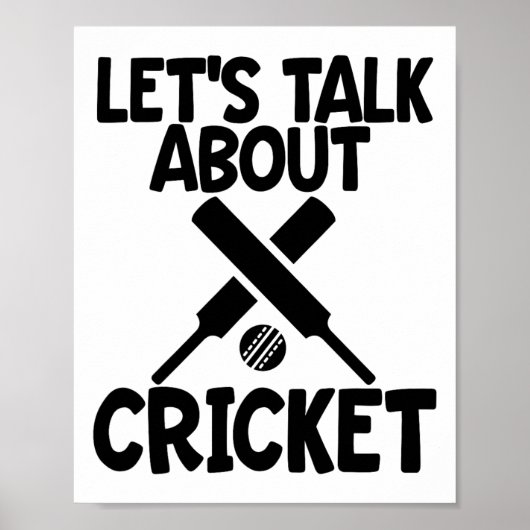 Poster Jeu de cricket pour hommes Parlons de cricket (Devant)