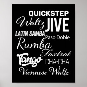 Poster Jeu de danseuse de salle de bal