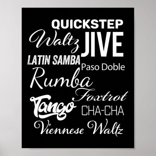 Poster Jeu de danseuse de salle de bal (Devant)