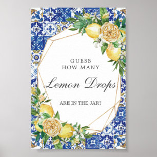 Poster Jeu de devinette Chic Fleurs de Citron en pot 