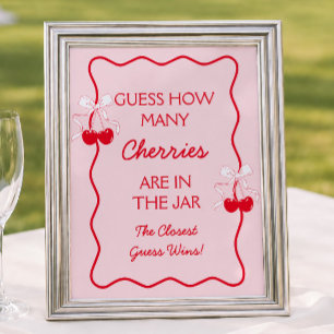 Poster Jeu de devinette Combien de Cerises pour Baby Show