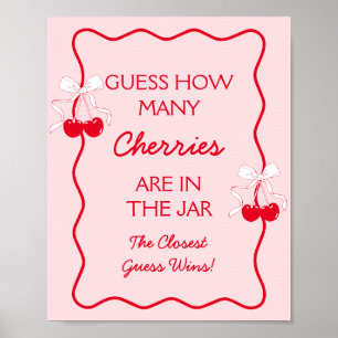 Poster Jeu de devinette Combien de Cerises pour Baby Show