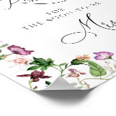 Poster Jeu de devinette de baisers pour Baby Shower Flora (Coin)