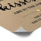 Poster Jeu de devinette de baisers pour Baby Shower Tourn (Coin)