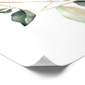 Poster Jeu de devinette de bisous au floral rose et au fe (Coin)