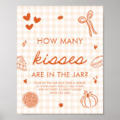 Poster Jeu de devinette de bisous Fall Gingham Cutie Pie (Devant)