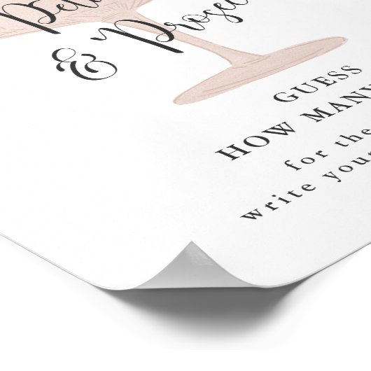 Poster Jeu de devinette de bisous pour la douche de la ma (Coin)