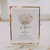 Poster Jeu de devinette de bisous pour la douche de la ma