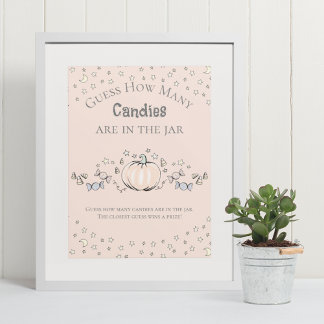 Poster Jeu de devinette de bonbons à la citrouille