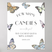 Poster Jeu de devinette de bonbons papillon (Devant)