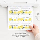 Poster Jeu de devinette de citrons - Tickets de devinette