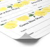 Poster Jeu de devinette de citrons - Tickets de devinette (Coin)
