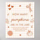 Poster Jeu de devinette de citrouilles Cutie Pie Orange d (Devant)