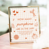 Poster Jeu de devinette de citrouilles Cutie Pie Orange d