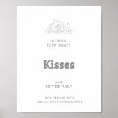 Poster Jeu de devinette de combien de baisers pour la fêt (Devant)