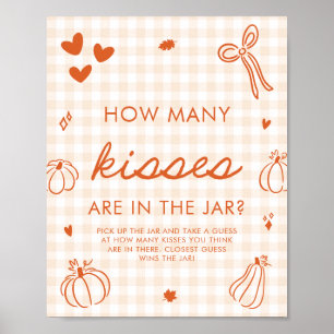 Poster Jeu de devinette de combien de bisous pour un peti