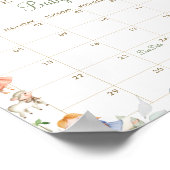 Poster Jeu de devinette de date d'arrivée de bébé Comptin (Coin)