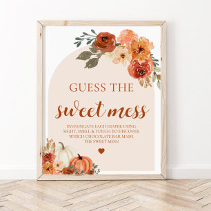 Poster Jeu de devinette de la citrouille sucrée pour Baby