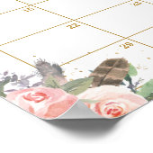 Poster Jeu de devinette de l'arrivée de bébé Floral Triba (Coin)