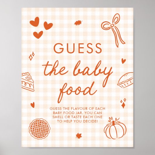 Poster Jeu de devinette de nourriture pour bébé Cutie Pie (Devant)