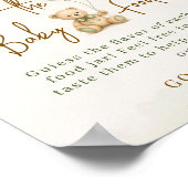 Poster Jeu de devinette de nourriture pour bébé Ourson mi (Coin)