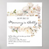 Poster Jeu de devinette du ventre Ivory Peony Neutral (Devant)