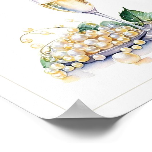 Poster Jeu de devinette Mariage avec Perles & Prosecco (Coin)