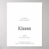 Poster Jeu de devinette minimal de combien de baisers pou (Devant)