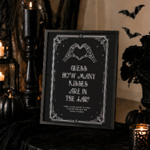 Poster Jeu de devinette pour la fête de mariage d'Hallowe