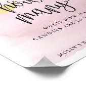 Poster Jeu de devinette rose Over the Moon (Coin)