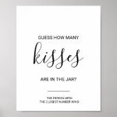 Poster Jeu de devinette simple pour un mariage : combien (Devant)