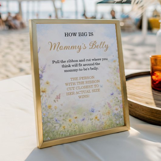 Poster Jeu de devinette sur le bébé dans le ventre Fleur