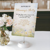 Poster Jeu de devinette sur le bébé dans le ventre Fleur