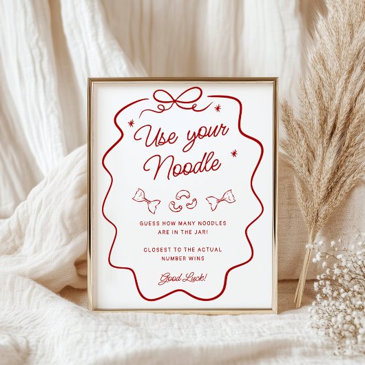 Poster Jeu de devinette, That's Amore Red Doodle, Petit p