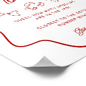 Poster Jeu de devinette, That's Amore Red Doodle, Petit p (Coin)