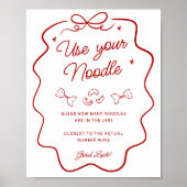 Poster Jeu de devinette, That's Amore Red Doodle, Petit p (Devant)
