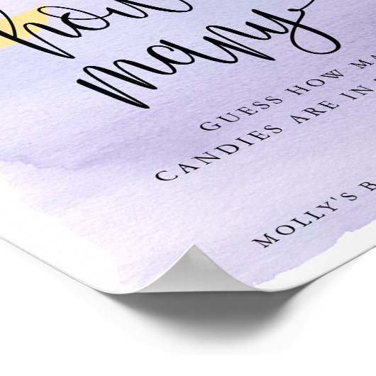 Poster Jeu de devinette violet Clair de Lune (Coin)