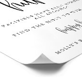 Poster Jeu de douche à chasse pacifique, calligraphie min (Coin)