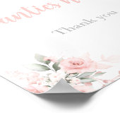 Poster Jeu de douche à fleurs roses (Coin)