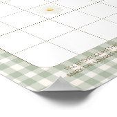 Poster Jeu de douche de bébé Bingo Gentil Pétales de Dais (Coin)