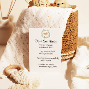 Poster Jeu de douche Floral Sleeping Deer "Don't Say Baby