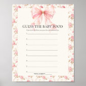 Poster Jeu de douche pour bébé Nourriture pour bébé devin (Devant)