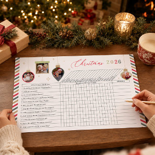 Poster Jeu de fête de famille pour Noël : Qui est le plus