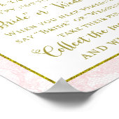 Poster Jeu de Fête de Mariage Cygne Rose Imprimé (Coin)