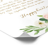 Poster Jeu de Fête des mariées de chasse à anneau floral (Coin)