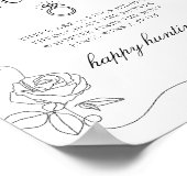 Poster Jeu de Fête des mariées de chasse à anneaux noir e (Coin)