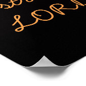 Poster Jeu de genoux devant une croix Deutéronome 31:6 (Coin)